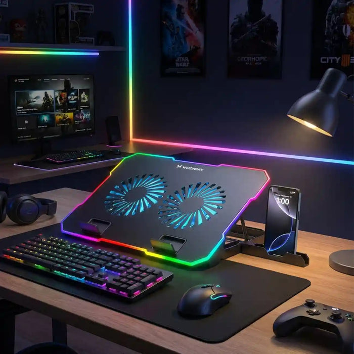 Wozinsky WDCX-A26 NitroCool RGB Gaming Laptop Cooling Pad - Black