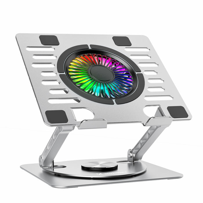 Wozinsky WDCX-X16-AS CoolBase RGB 360° cooling stand for laptop and tablet - silver