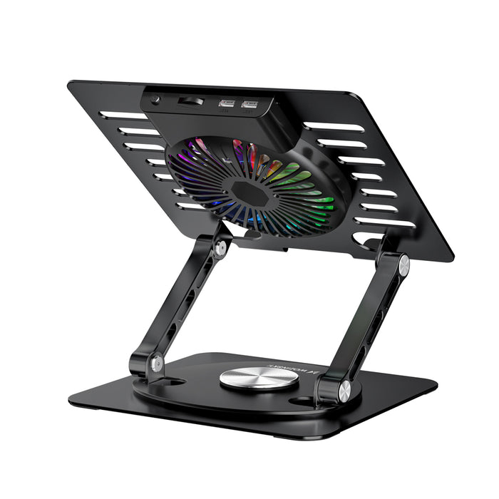 Wozinsky WDCX-X16-AS CoolBase RGB 360° Cooling Stand for Laptop and Tablet - Black