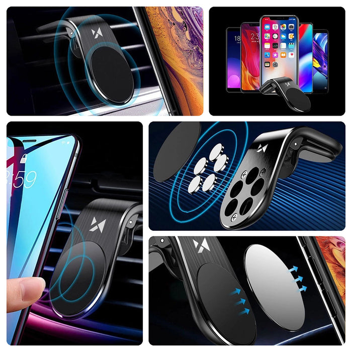 Wozinsky magnetic phone holder on the ventilation grille black (WCH-02)