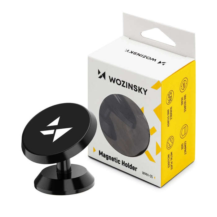 Wozinsky Magnetic Car Mount for Dashboard 360 Self-Adhesive Black (WMH-05)