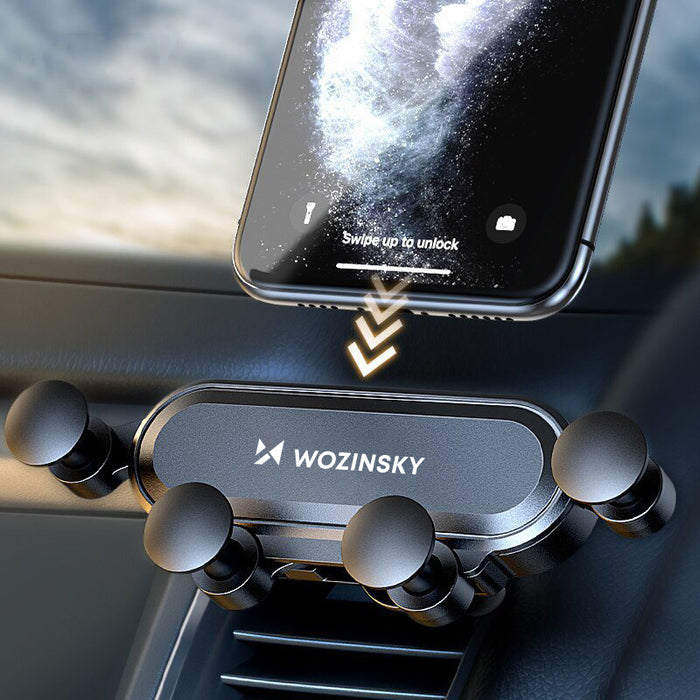 Wozinsky gravity car phone holder for air vent black (WCH-05)