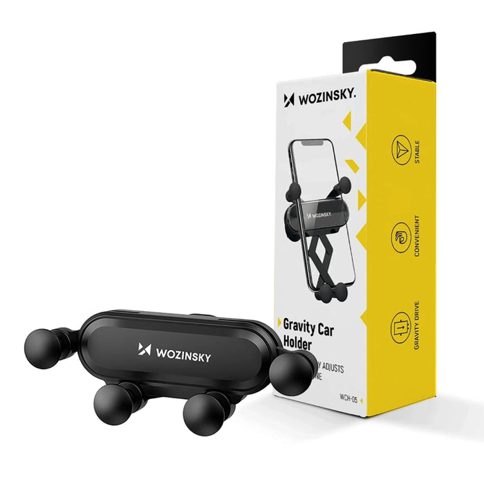 Wozinsky gravity car phone holder for air vent black (WCH-05)