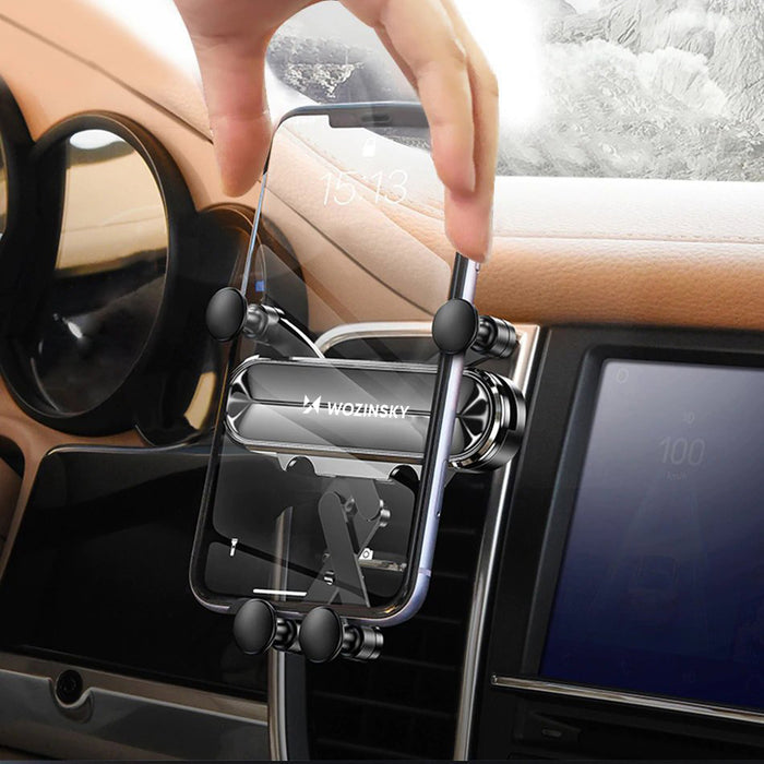 Wozinsky gravity car phone holder for air vent black (WCH-05)