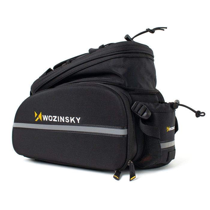 Wozinsky large bike rack bag 35l + rain cover black (WBB19BK)