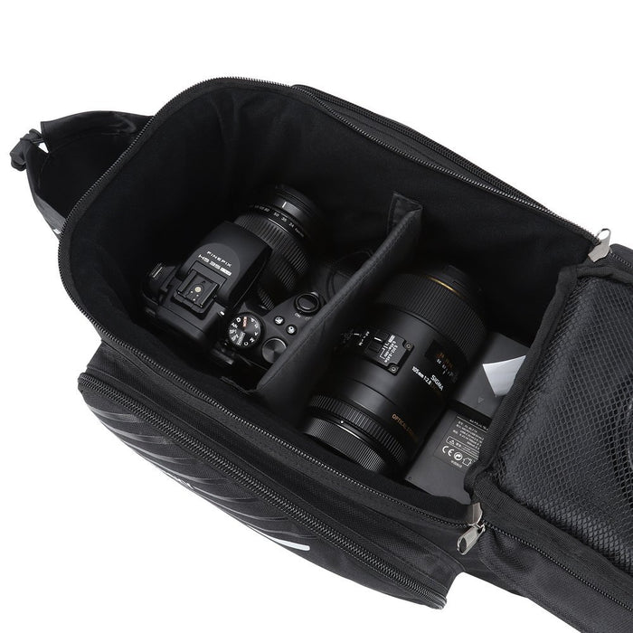 Wozinsky Bike Pannier Rack Bag with Shoulder Strap 9L (Rain Cover Included) Black (WBB22BK)