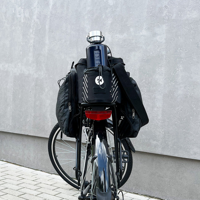 Wozinsky Bike Pannier Rack Bag with Shoulder Strap 9L (Rain Cover Included) Black (WBB22BK)