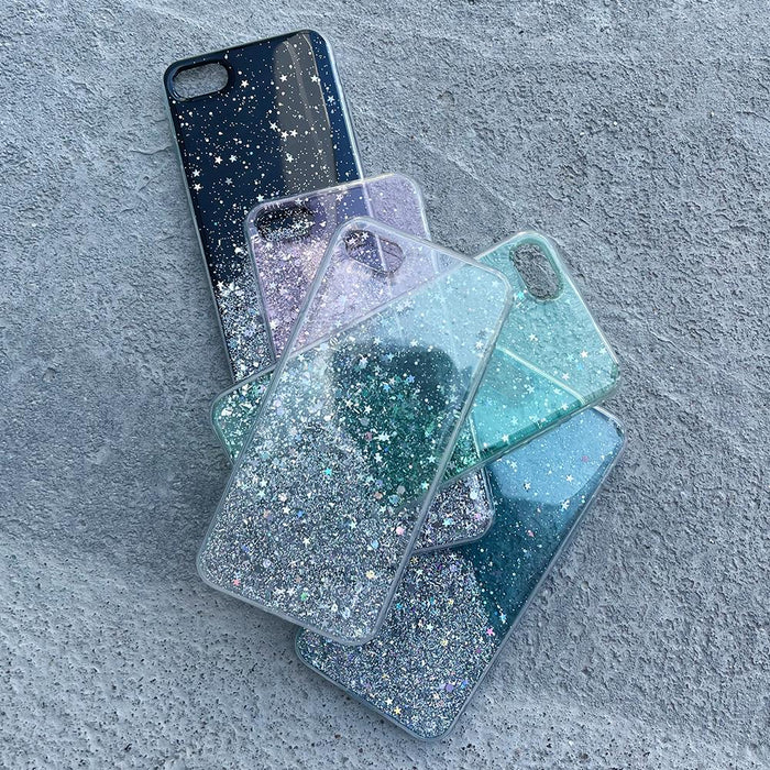 Wozinsky Star Glitter Shining Cover for Samsung Galaxy M51 transparent