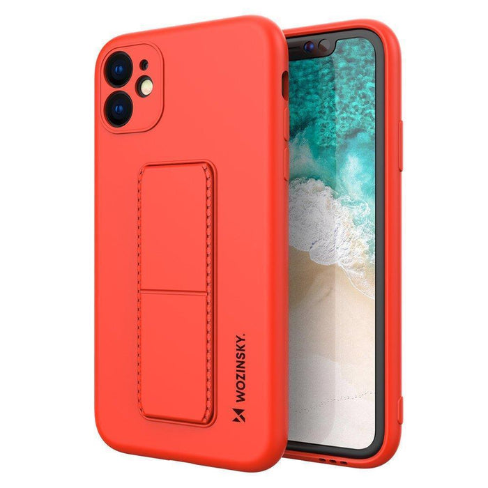 Wozinsky Kickstand Case silicone case with stand for Samsung Galaxy A11 / M11 red
