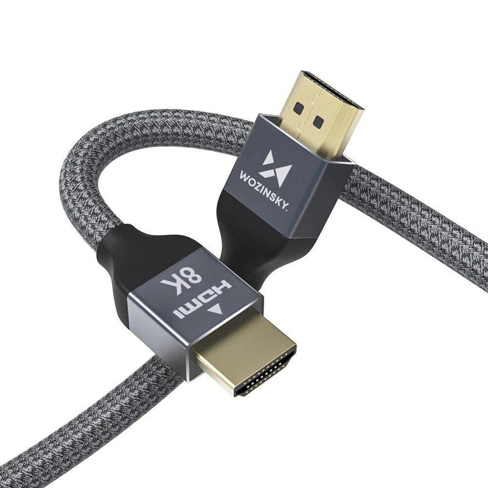 Wozinsky HDMI 2.1 Cable 8K 60 Hz 48 Gbps / 4K 120 Hz / 2K 144 Hz 1 m Silver (WHDMI-10)