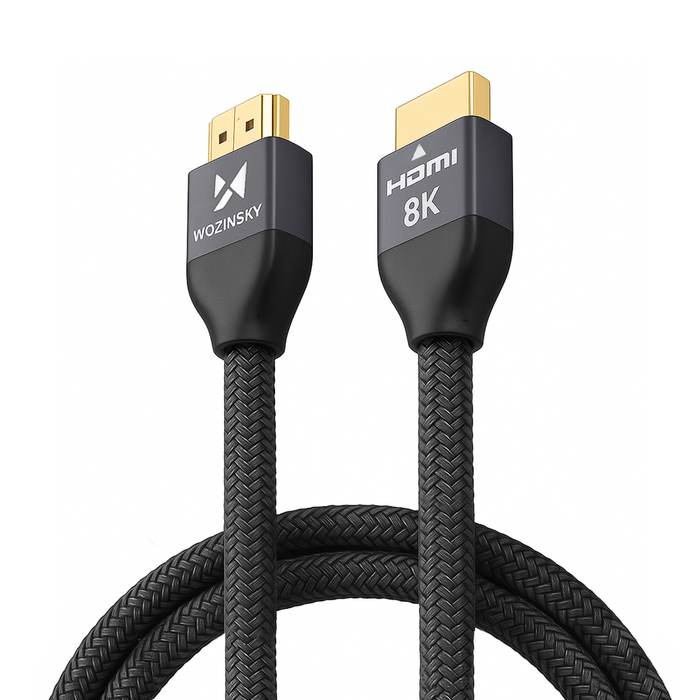 Wozinsky HDMI 2.1 Cable 8K 60 Hz 48 Gbps / 4K 120 Hz / 2K 144 Hz 2 m Silver (WHDMI-20)