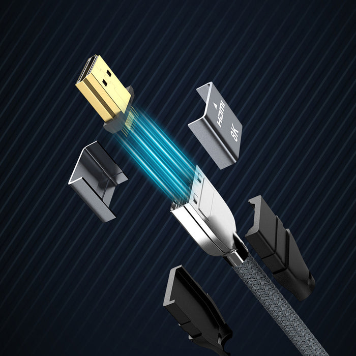 Wozinsky HDMI 2.1 Cable 8K 60 Hz 48 Gbps / 4K 120 Hz / 2K 144 Hz 3 m Silver (WHDMI-30)