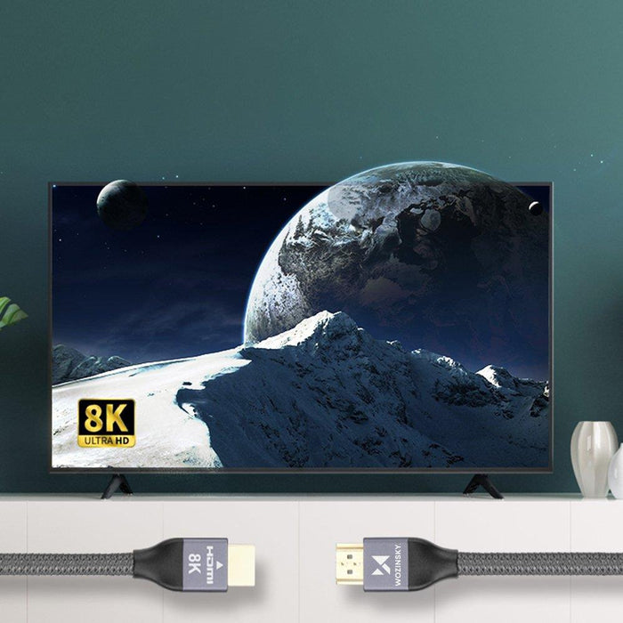 Wozinsky HDMI 2.1 Cable 8K 60 Hz 48 Gbps / 4K 120 Hz / 2K 144 Hz 5 m Silver (WHDMI-50)