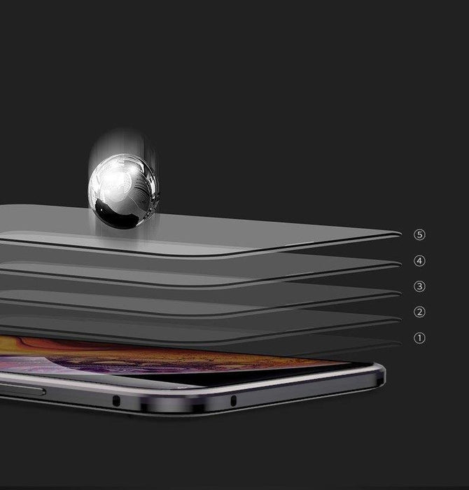 Wozinsky Full Magnetic Case Full Body Front and Back Cover with built-in glass for Samsung Galaxy A72 4G black-transparent