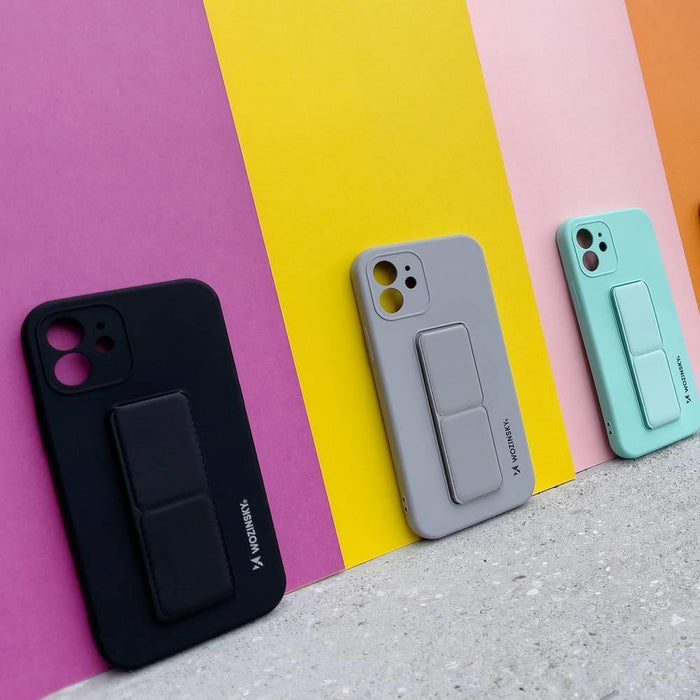 Wozinsky Kickstand Case silicone case with stand Samsung Galaxy A72 4G dark green