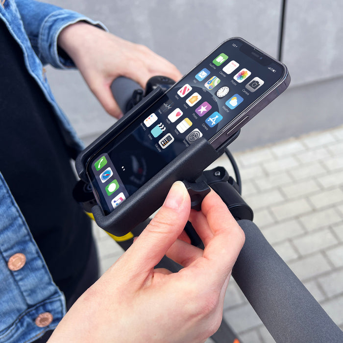 Wozinsky metal bicycle phone holder, scooters black (WBHBK3)