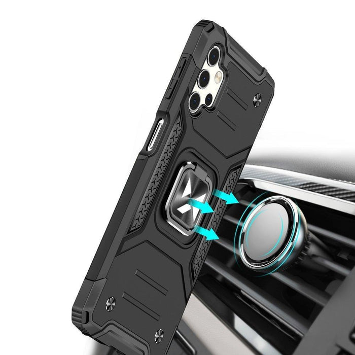 Wozinsky Ring Armor Tough Hybrid Case Cover + Magnetic Mount for Samsung Galaxy A13 5G black