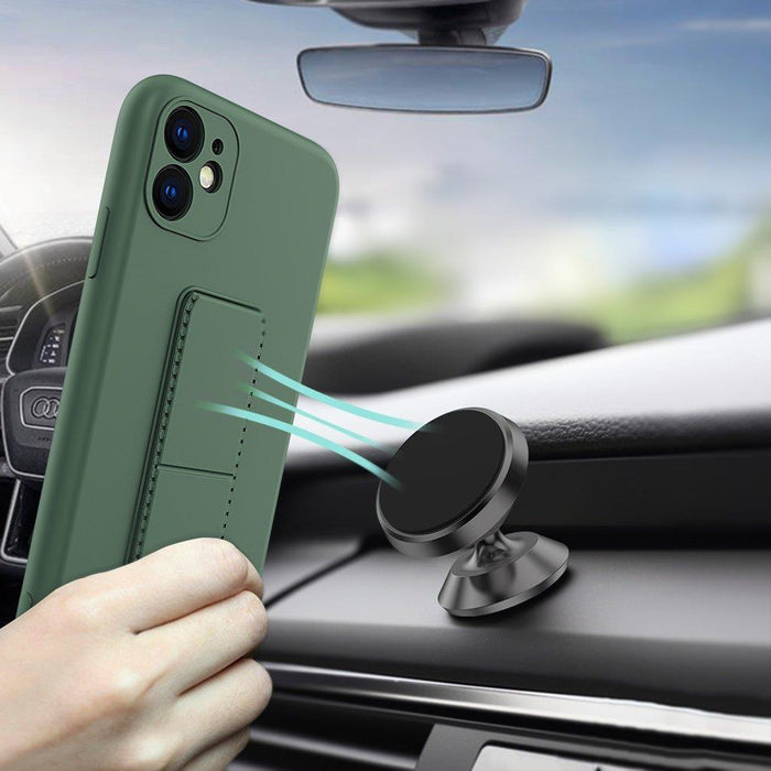 Wozinsky Kickstand Case silicone case with stand for Samsung Galaxy S22+ black