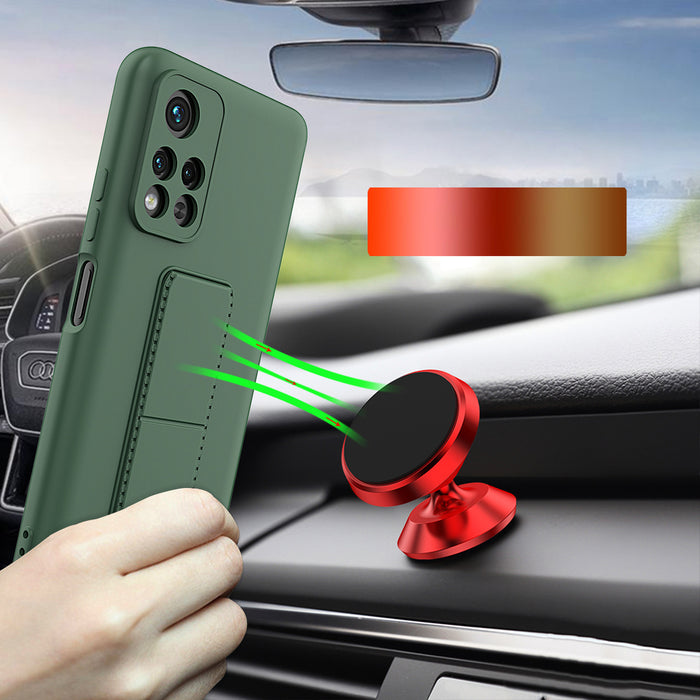 Wozinsky Kickstand Case silicone case with kickstand case for Xiaomi Redmi Note 11S / Note 11 black