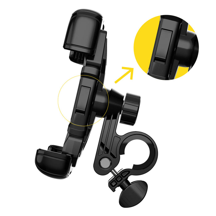 Wozinsky strong phone holder for bicycle, motorcycle, scooter handlebars, black (WBHBK6)