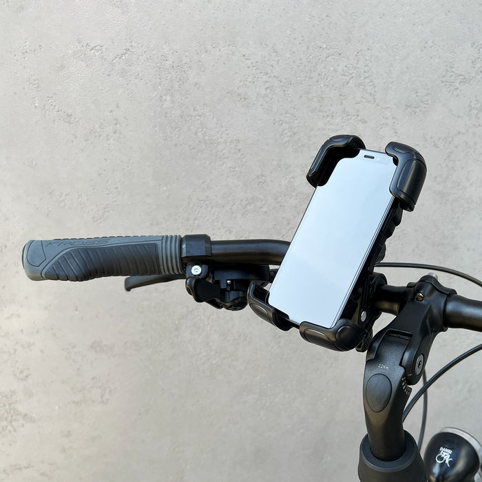 Wozinsky strong phone holder for bicycle, motorcycle, scooter handlebars, black (WBHBK6)
