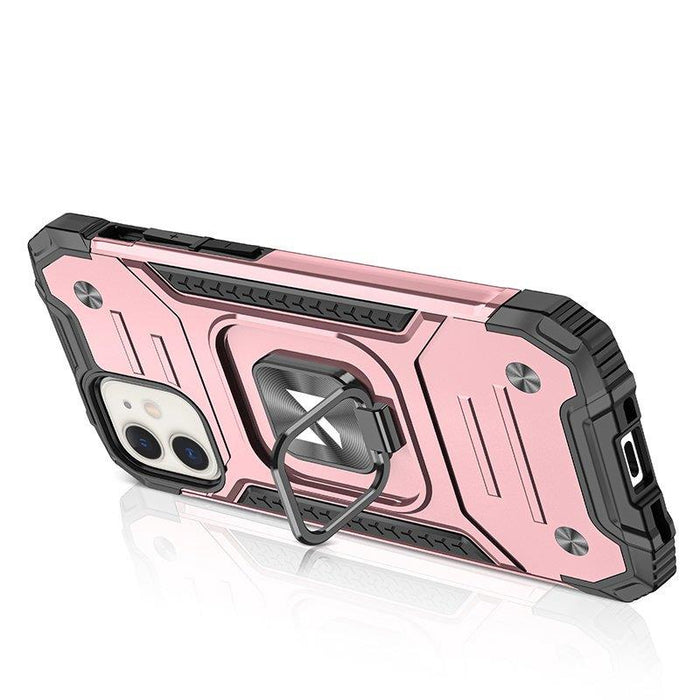 Wozinsky Ring Armor iPhone 14 case armored cover magnetic holder ring gold