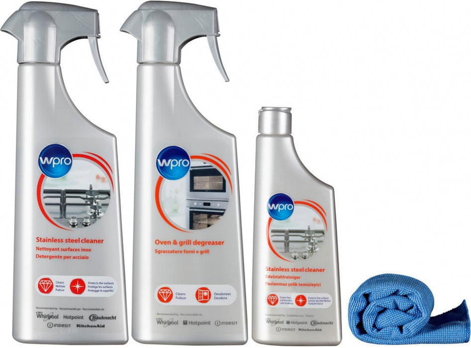 WPRO 484000008615 oven and gas hob cleaner set