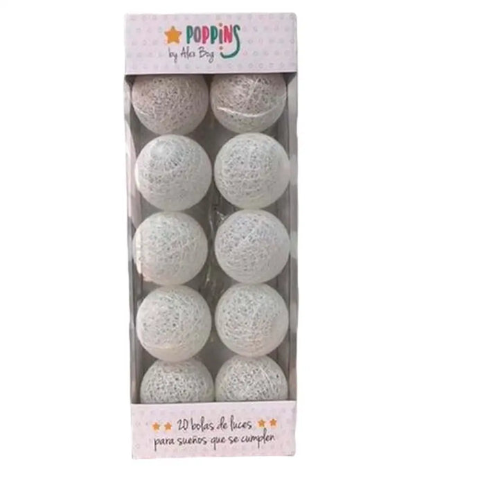 Wreath of LED Balls Roymart Poppins White - Декорация и Осветление<<<Дом Градина<<<BigBuy&&&LED Осветление<<<Декорация