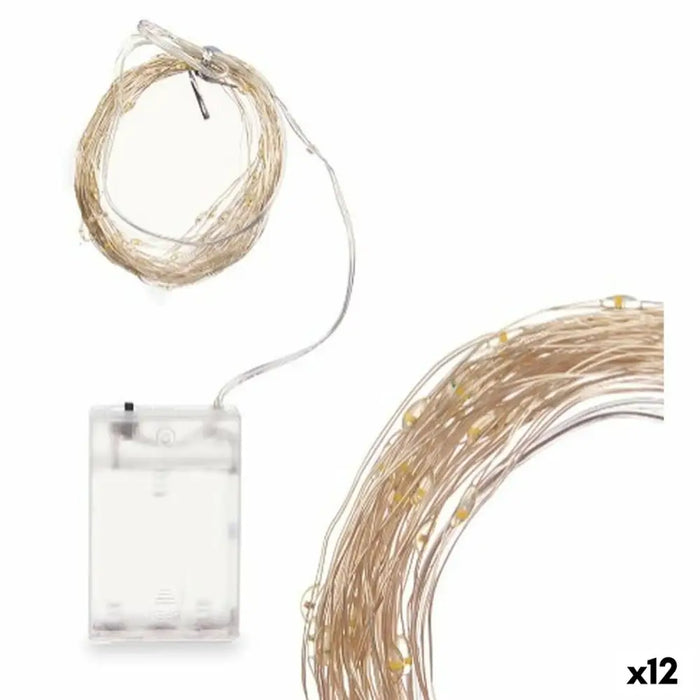 Wreath of LED Lights Gift Decor White Warm light 15,4 m 16 x 10 x 6 cm (12 Units) - Декорация и Осветление<<<Дом