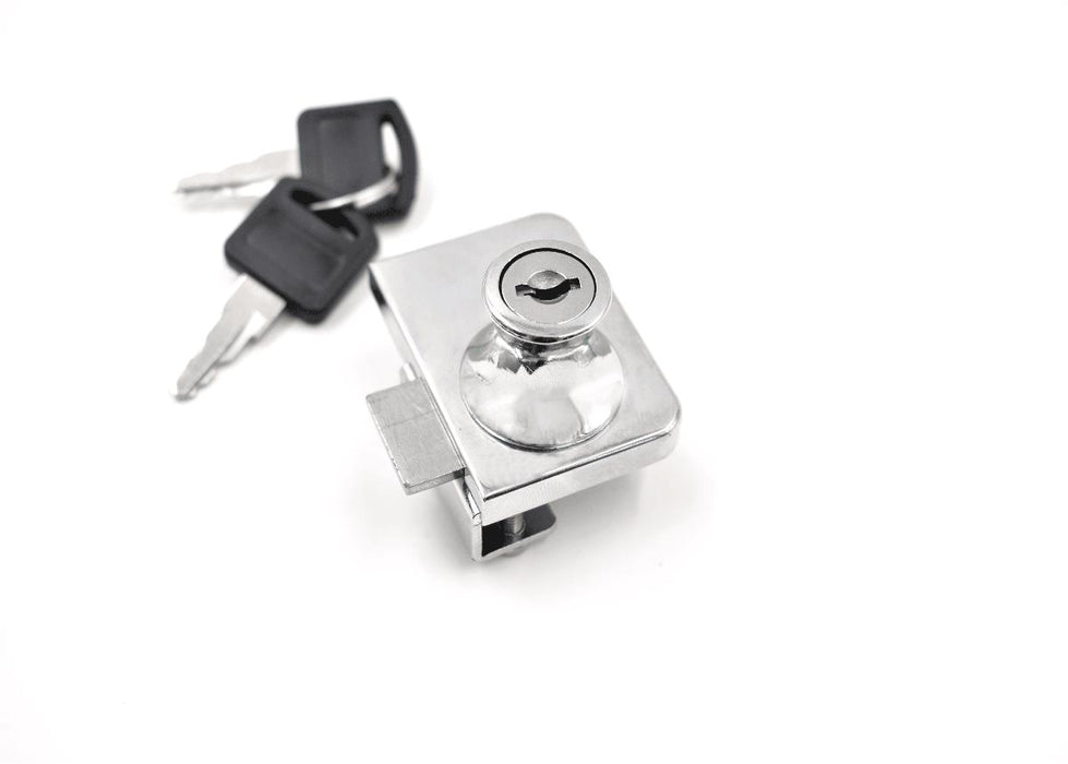 FURNITURE LOCK DOUBLE GLASS 409 CHROME
