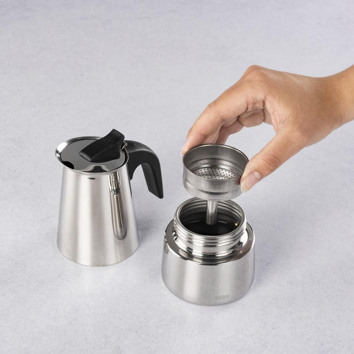 XAVAX 4-Cup Stainless Steel Espresso Maker, 111274