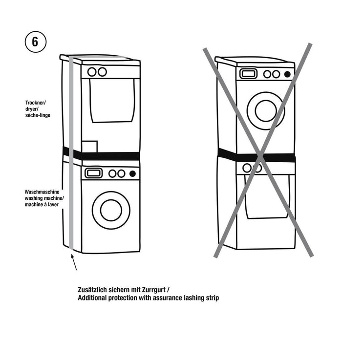 Xavax washer and dryer divider stand, 111363