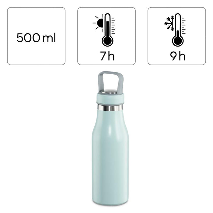 Xavax To Go liquid bottle, 500 ml, Stainless steel, Double insulation