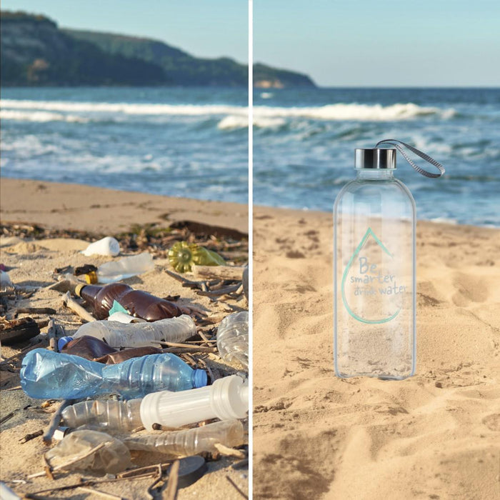 Glass bottle Xavax To Go, 1l, Protective case, For drinks