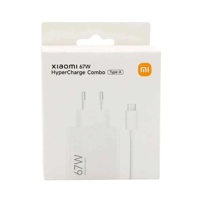 Xiaomi BHR9465EU 67W 6.2A USB-A wall charger with USB-C cable - white - Cell phone USB charger<<<HurtelXML&&&Xiaomi ECO