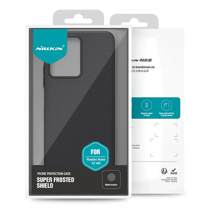 Xiaomi Redmi Note 12 Nillkin Super Frosted Shield armored case - black - Cell phone cases and covers<<<HurtelXML