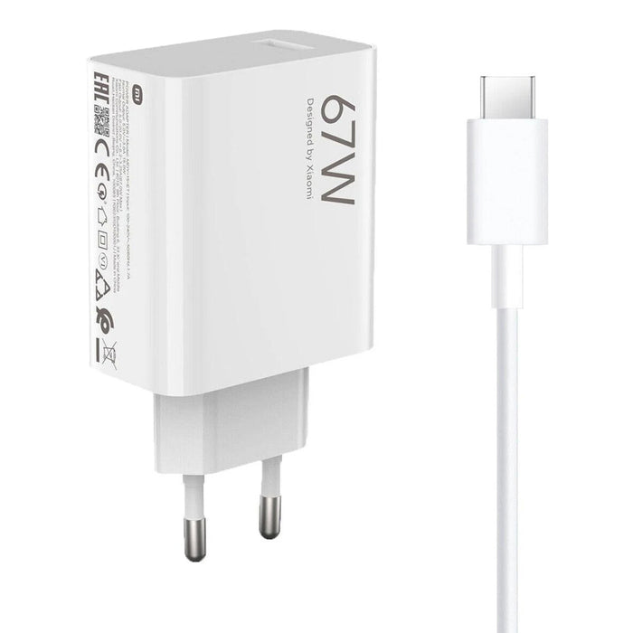 Xiaomi BHR9465EU 67W 6.2A USB-A wall charger with USB-C cable - white