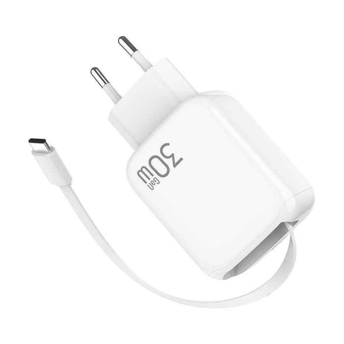 CHARGER 220V XMART 30W + TYPE C WHITE USB-C PD