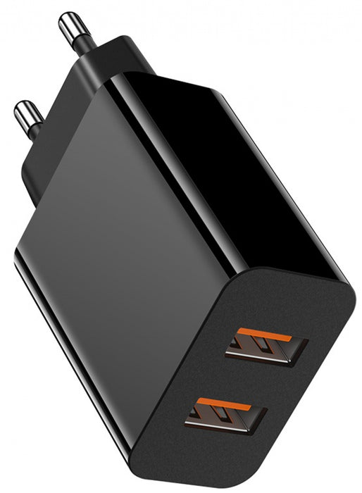 Charger Xmart Dual USB CHARGER 18W Black
