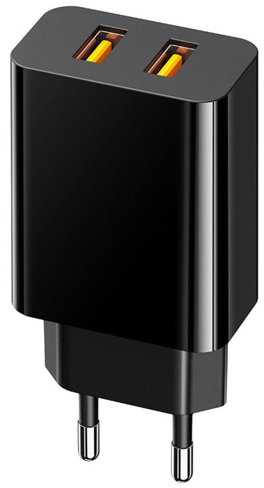Charger Xmart Dual USB CHARGER 18W Black