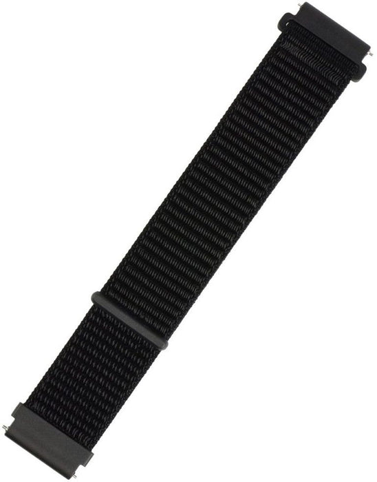 XMART 22 MM FABRIC DARK BLACK TEXTILE STRAP