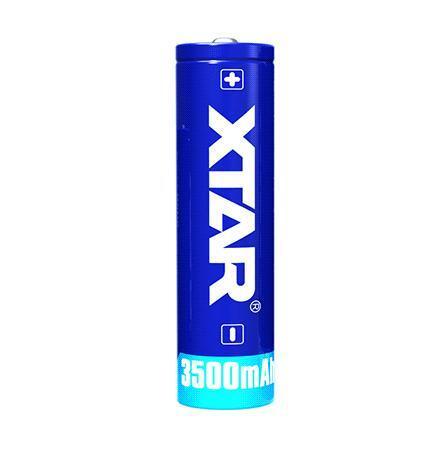 Rechargeable battery XTAR for flashlights 18650 with protection, 3500mAh, Li-ion