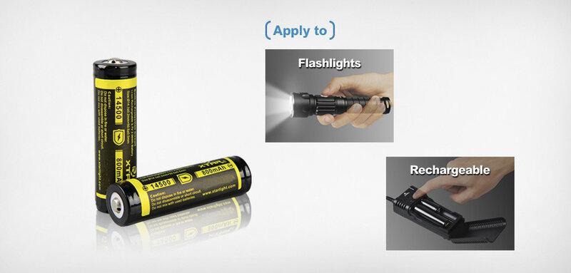 Rechargeable battery LiIon AA R6 3.7V 800mAh XTAR