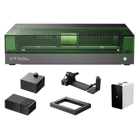 xTool S1 40W 2-in-1 Laser Engraver - All-in-One Kit (Black)