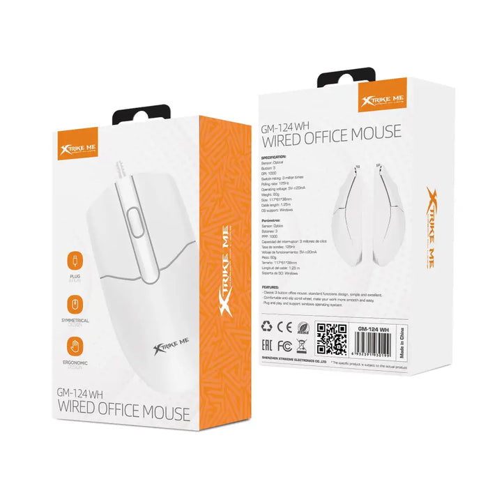 Xtrike me Mouse GM-124WH - Мишки<<<Компютърна периферия<<<MediaTrade