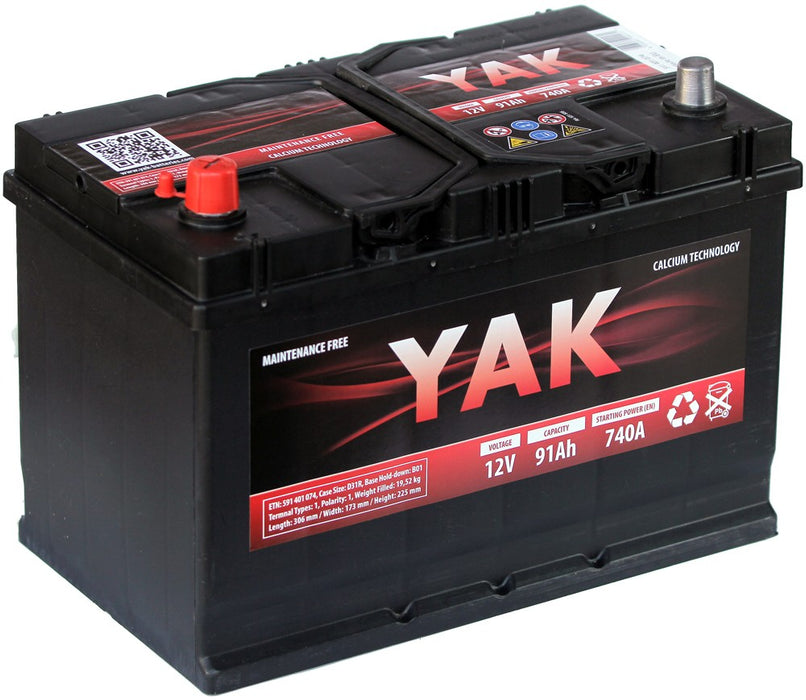 YAK 91AH 740A JIS L+