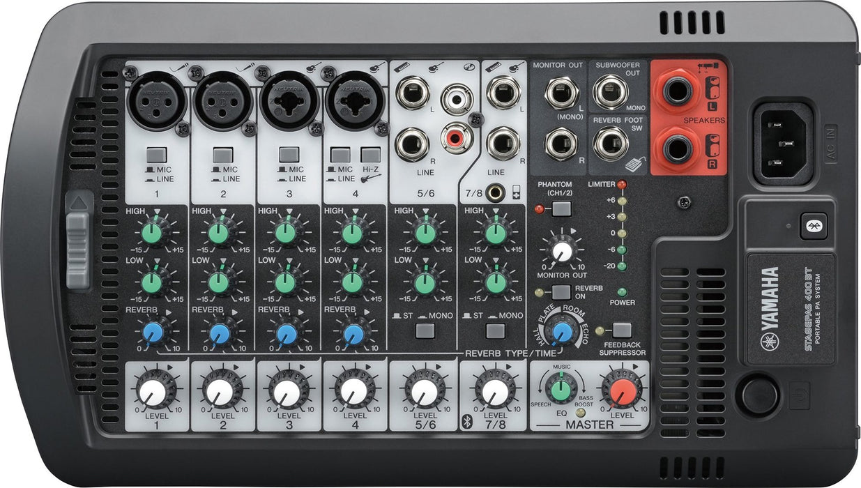 Yamaha Stagepas 400BT - portable PA system with 8-channel mixer and built-in power amplifier