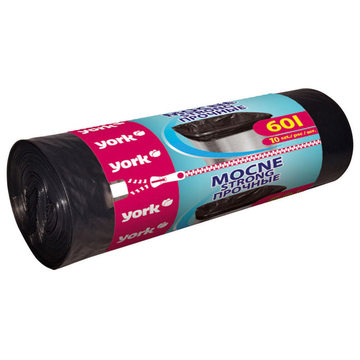 GARBAGE BAGS STRONG 60L 10PCS YORK