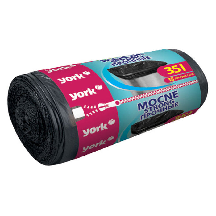 GARBAGE BAGS STRONG 35L 15PCS YORK