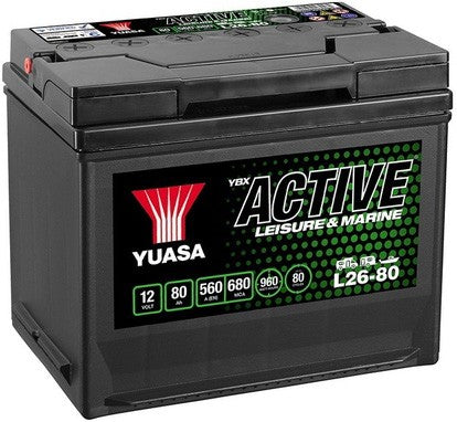 YUASA YBX ACTIVE LEISURE & MARINE 80AH 560A L+